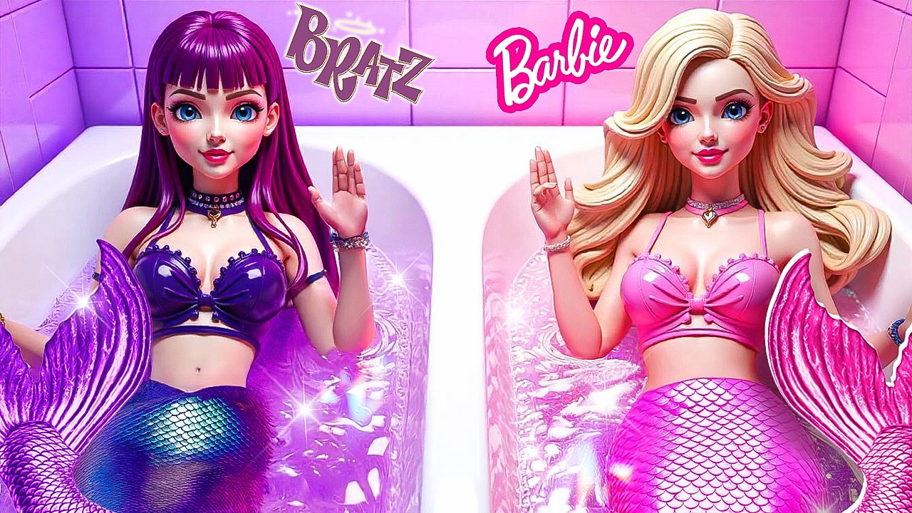 Bratz & Barbie RELOOKING SIRÈNE ! ASTUCES MAGIQUES pour se transformer et échapper au danger