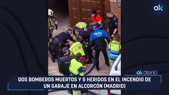 Dos bomberos muertos y 5 heridos en el incendio de un garaje en Alcorcón (Madrid)