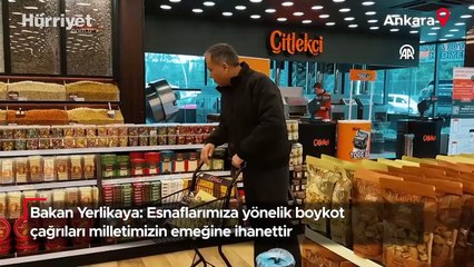 Bakan Yerlikaya: Esnaflarımıza yönelik boykot çağrıları milletimizin emeğine ihanettir