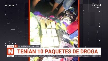 Pareja aprehendida con droga