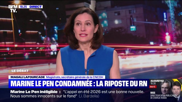 Procès RN: Les juges sont légitimes à juger des politiques, car la loi s'applique à tous, il ne s'agit pas de morale, mais de la violation de la loi pénale , affirme Magali Lafourcade, magistrate