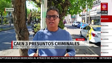 Autoridades capturan a tres presuntos criminales por robo de autos en Pachuca