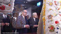 Mattarella all'inaugurazione della mostra 