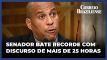 Senador protesta contra política de Trump em discurso de mais de 25 horas