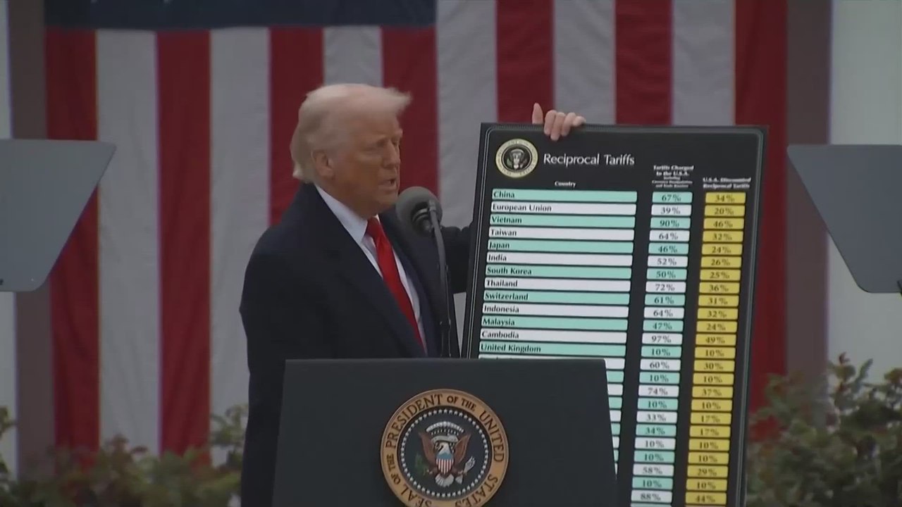 Trump Unveils Massive Tariff List, Slams Countries One by One at Press Event
