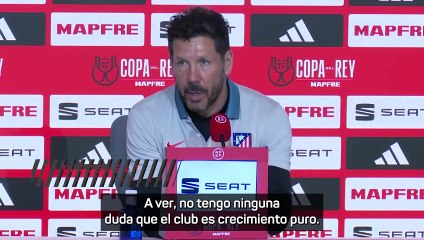 Simeone, tras la eliminación: "El club es crecimiento puro"