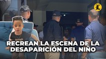 Fiscalía, PN y familia de Roldany recrean la escena de la desaparición del niño en Manabao