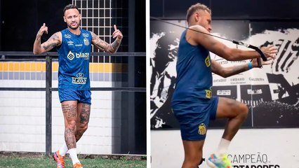 Neymar Jr. continua su recuperación y entrena en el gimnasio separado de sus compañeros