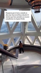 ¡Impactante! Enormes olas de 12 metros azotan crucero canadiense en el Pasaje de Drake