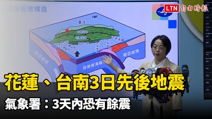 花蓮、台南連續地震！氣象署預警3天內可能再有餘震 ⚠️
