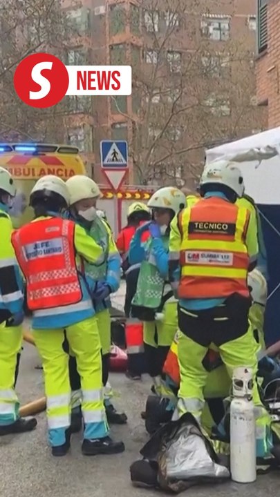 Two firefighters killed, three injured in underground parking fire in Madrid suburb