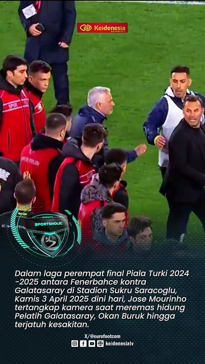 Mourinho Kembali Berulah, Kali Ini Remas Hidung Pelatih Galatasaray