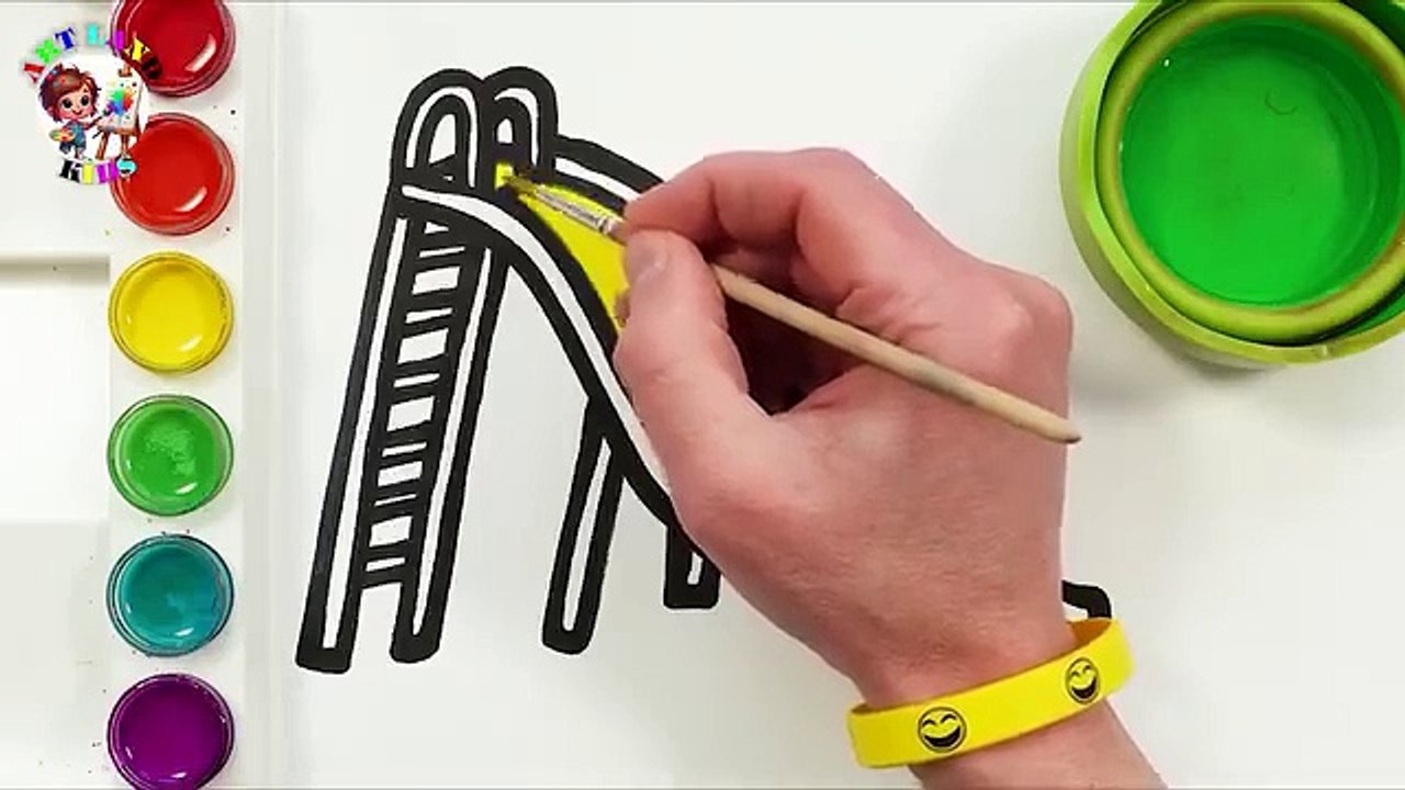 🎨✨ How to Draw and Color a Playground Slide | Easy Drawing for Kids 🛝🎨