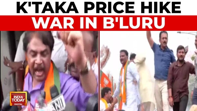 BJP leaders detained in Bengaluru for protesting price hikes