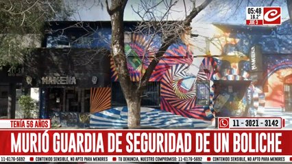 Guardia de seguridad murió tras ser golpeado por cliente de un boliche