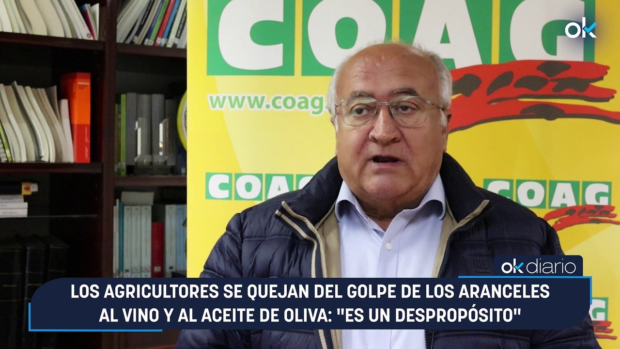 Los agricultores se quejan del golpe de los aranceles al vino y al aceite de oliva: "Es un despropósito"