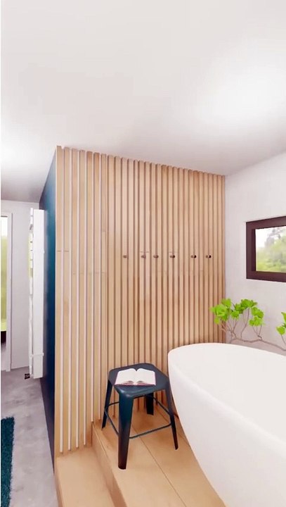 Aménagement de salle de bain avec fenêtre 4 projets déco 3d 2/3