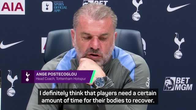 Postecoglou calls for Premier League scheduling changes