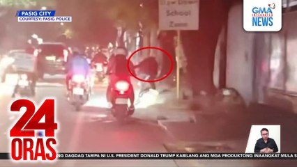 Umano’y snatcher na naka-bisekleta, arestado matapos sumemplang sa bangketa; Suspek, labas-masok umano sa kulungan | 24 Oras