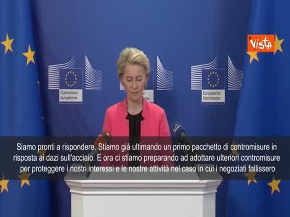 Dazi Usa, Von der Leyen: Colpo a economia globale. Reagiremo, ma pronti a negoziare