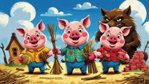 Three Little Pigs Song  | For kids | For preschoolers  happykidz