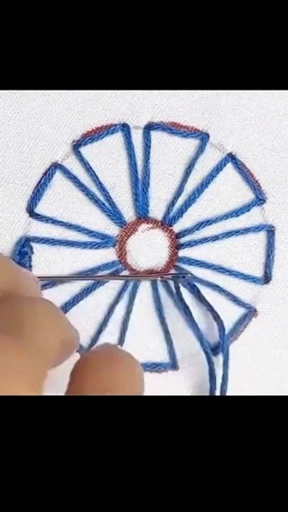 Embroidery studioZ new embroidery design hand embroidery beginners Sindhi Bharat flower stitch new fashion embroidery trending viral videos dailymotion videos AI videos machine stitch videos