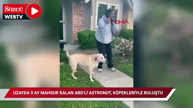 Uzayda 9 ay mahsur kalan ABD’li astronot, köpekleriyle buluştu