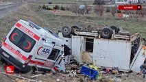 Kayseri'de ambulans ile kamyonet çarpıştı