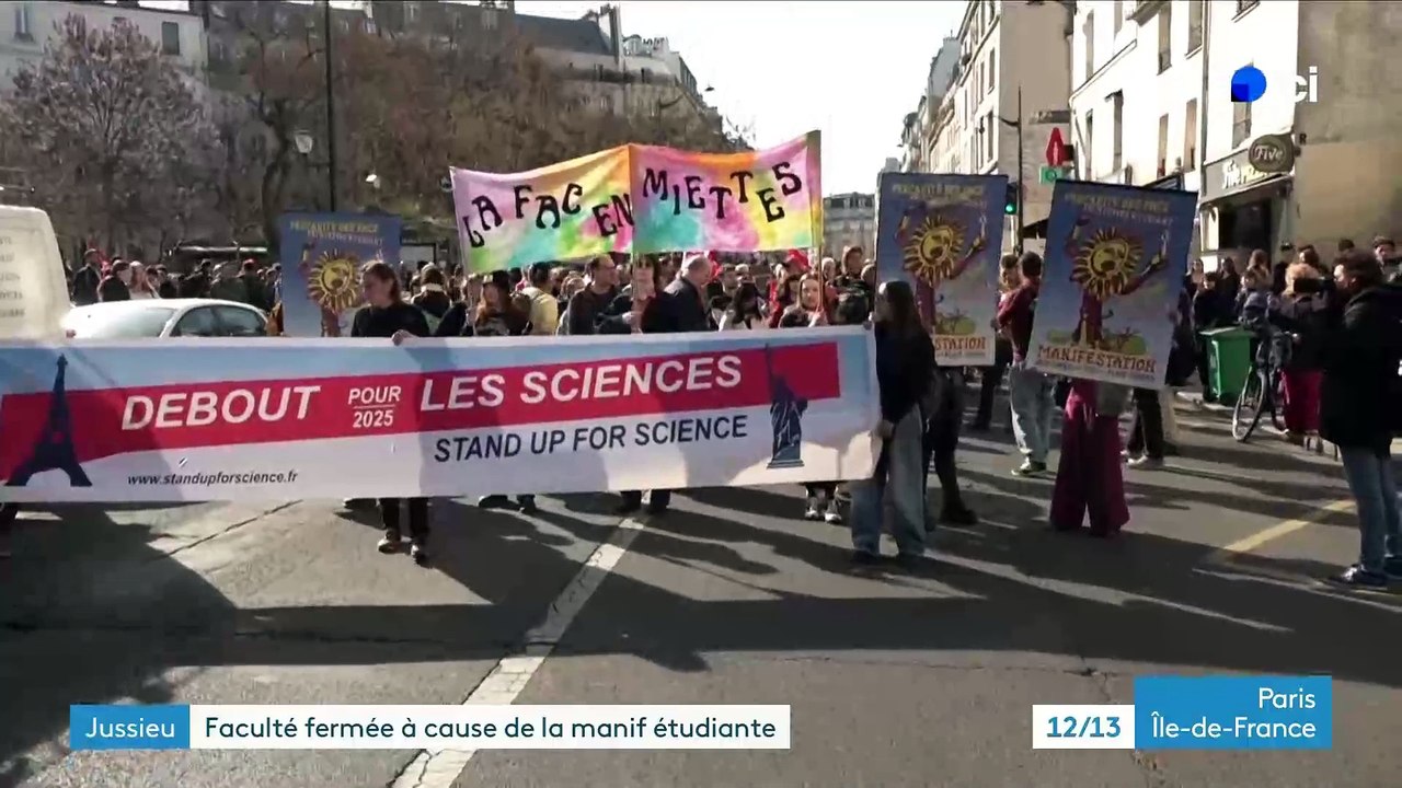 Jussieu - Faculté fermée à cause de la manifestation étudiante