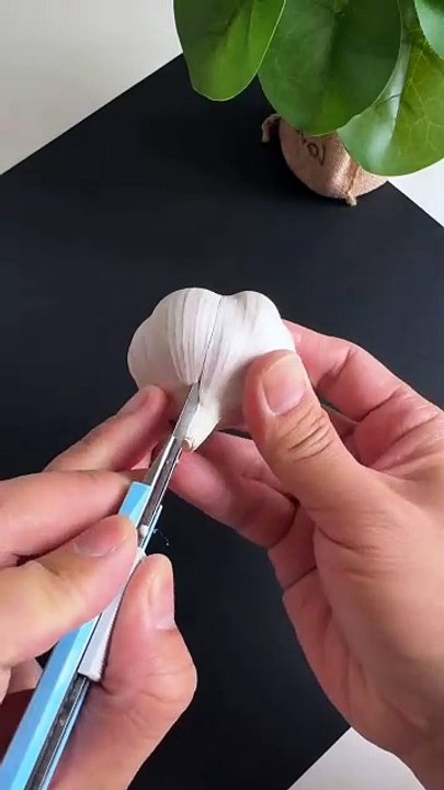 Make Flowers with Garlic Cloves