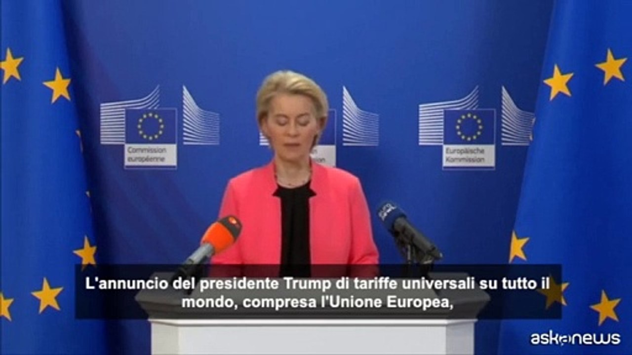 Von der Leyen: i dazi di Trump un duro colpo per l'economia mondiale