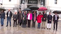 Minuto de silencio en Cibeles tras la muerte de dos bomberos en Alcorcón