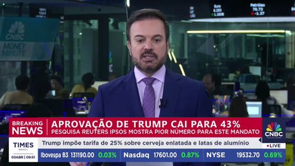 BREAKING NEWS: aprovação de Trump cai para 43% em nova pesquisa; Rodrigo Loureiro analisa