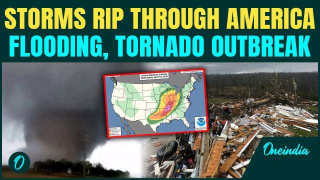 Tornadoes & Flash Floods Hit US Amid Trump Trade War-Videos of Widespread Destruction, Power Outages