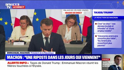 Droits de douane américains: Emmanuel Macron appelle à une "solidarité de filières" à l'échelle européenne