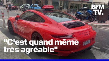 Monaco: une auto-école propose des cours de conduite à bord d'une Porsche