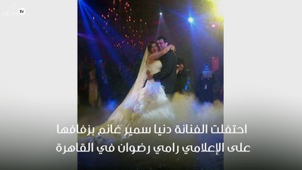 فستان زفاف دنيا سمير غانم يخطف الأنظار