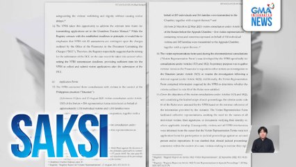 ICC registry, nagsagawa ng 3 konsultasyon sa mga kinatawan ng umano'y EJK victims | Saksi