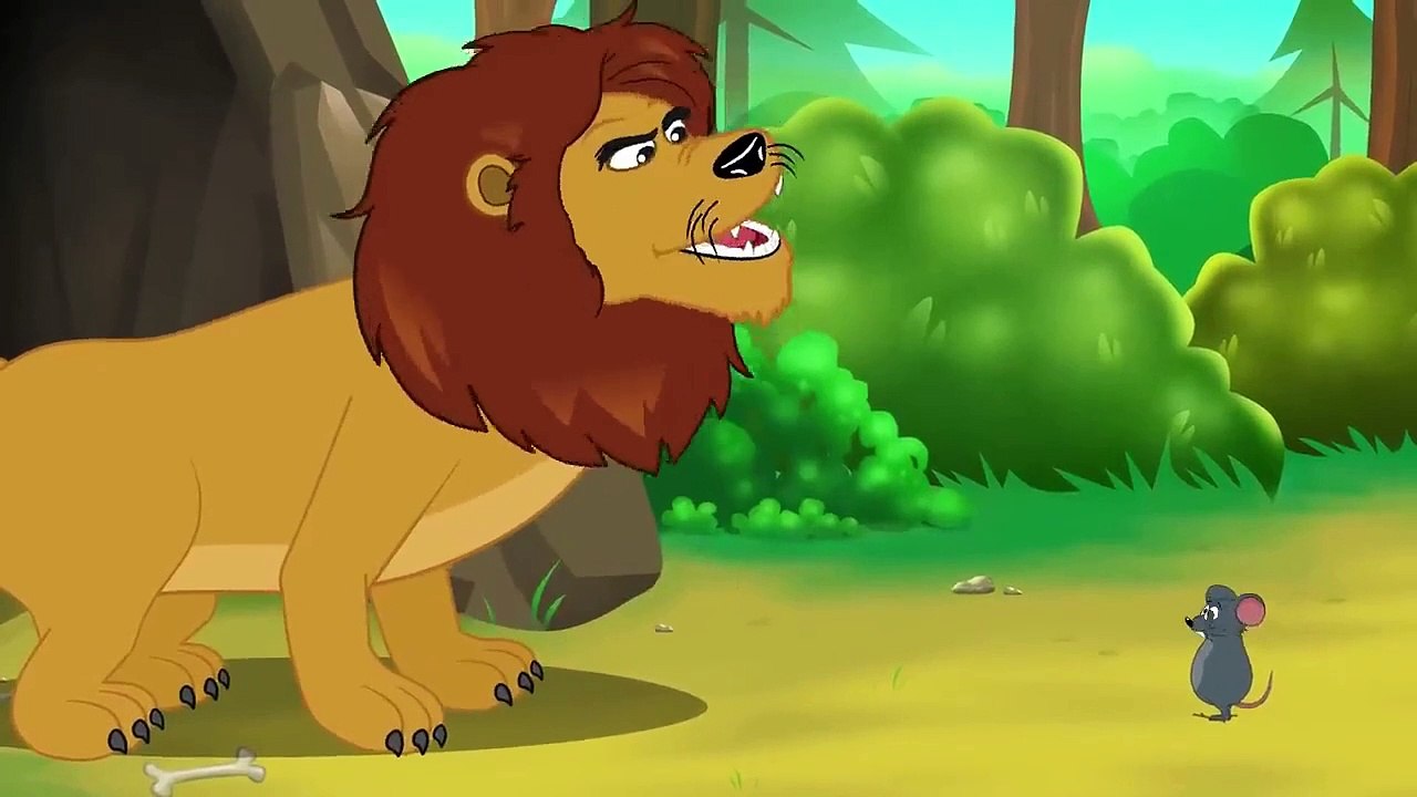 Lion and mouse friendship-English Cartoon