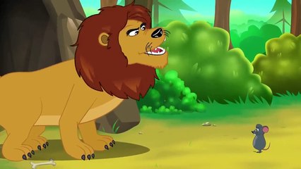 Lion and mouse friendship-English Cartoon