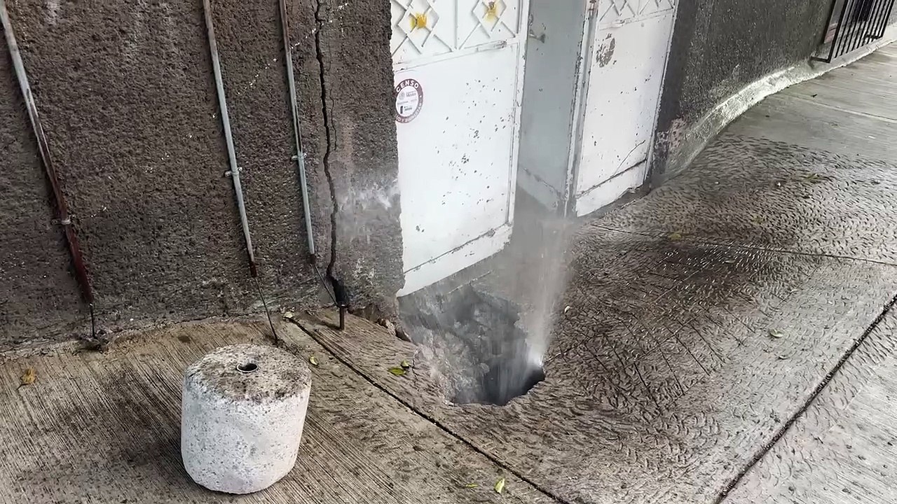 Fuga de agua en CDMX