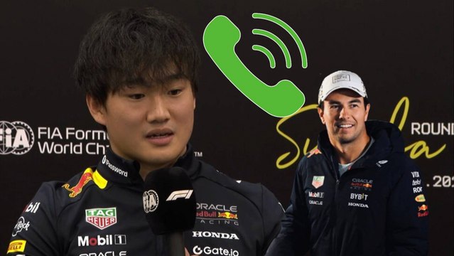 Yuki Tsunoda confirma haber tenido una llamada con Checo Pérez tras su ascenso a Red Bull