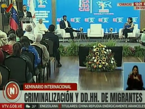 Caracas I Inauguran Seminario Internacional Criminalización de la Migración y DD.HH. de Migrantes