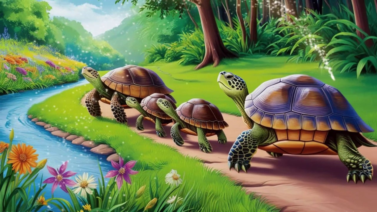 🎶 On n’a jamais vu, la famille tortue… 🎶 comptine bébé et enfants en français 🎶