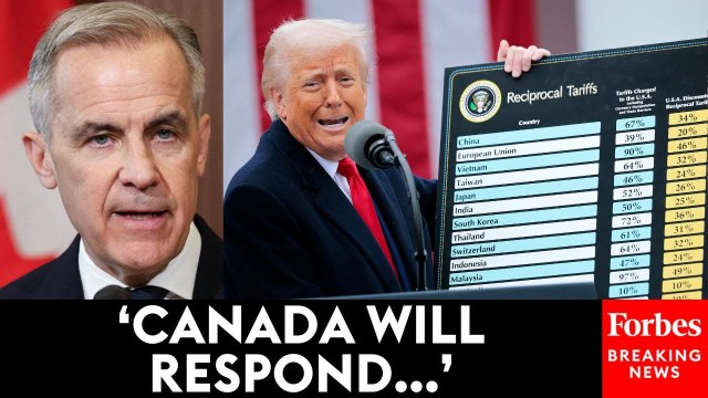 Canada's PM Mark Carney Announces Retaliatory Tariffs Following Trump Move