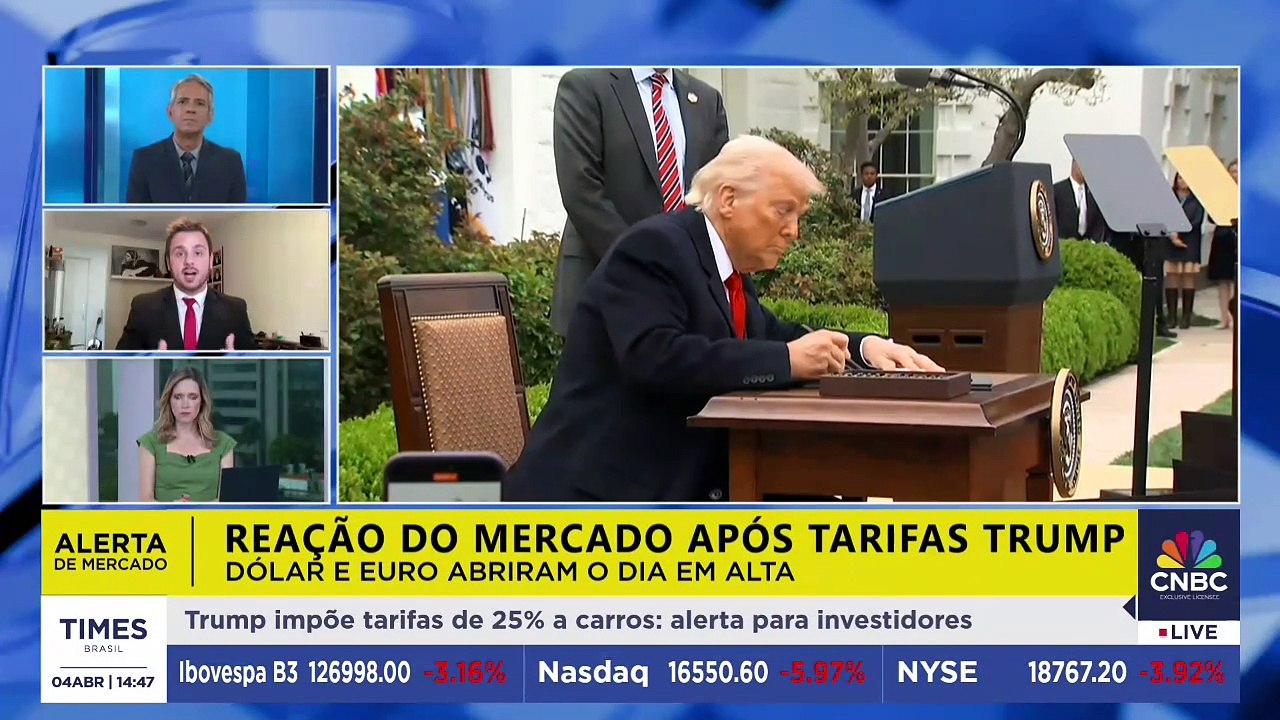 Tarifas de Trump derrubam Wall Street e afetam gigantes da tecnologia | CNBC BREAKING