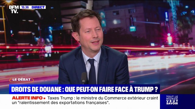 Taxes douanières: Si Donald Trump a été élu pour défendre l'Amérique d'abord, notre rôle à nous est de défendre la France et l'Europe , affirme François-Xavier Bellamy (LR)