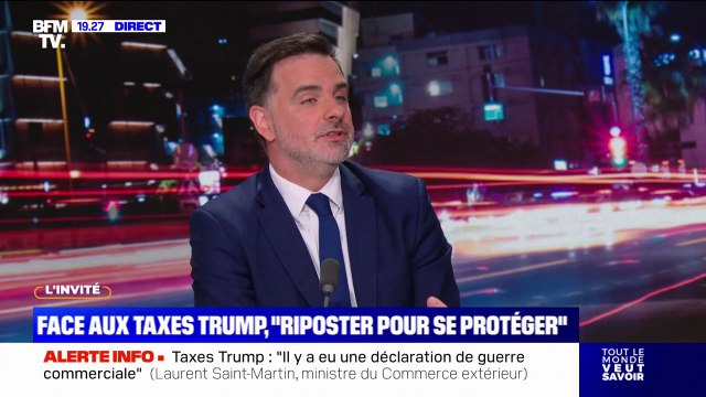 Taxes douanières américaines: Il y a un rendez-vous avec l'Histoire qui est absolument exceptionnel , estime Laurent Saint-Martin, ministre délégué chargé du Commerce extérieur