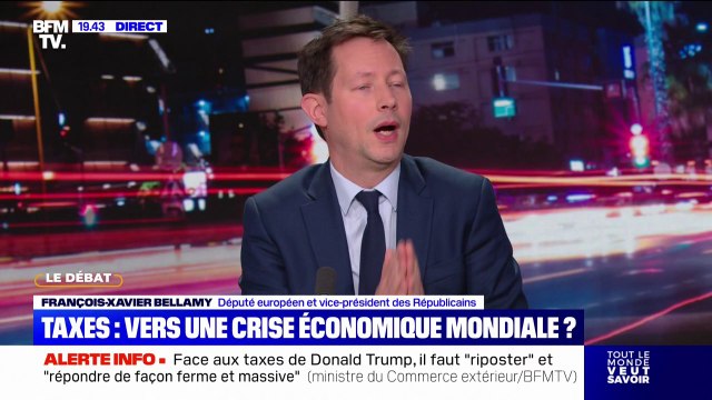 Taxes douanières: Il faut riposter avec fermeté pour obliger les États-Unis à reconsidérer leur décision , estime François-Xavier Bellamy (LR)