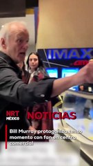 El actor Bill Murray perdió la paciencia en una plaza comercial luego de que un fan lo pisara sin querer, desatando una fuerte reacción del actor.